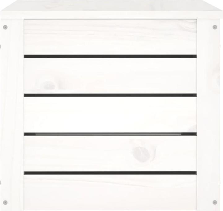 Image du produit VidaXL Truhe Weiss 59,5x36,5x33 cm Massivholz Kiefer,Farbe (59.5 x 36.5 x 33 cm)