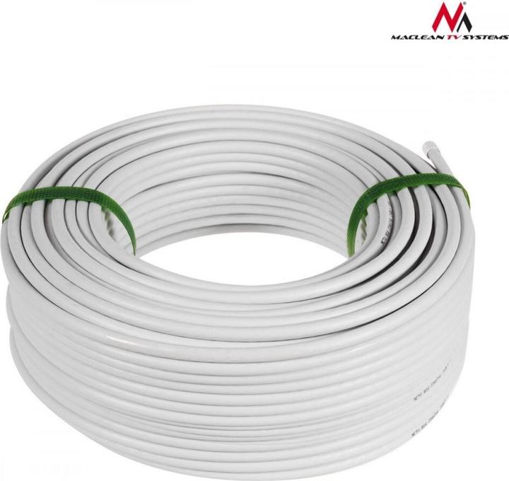Produktbild Maclean Bobine de Câble antenne 100m (Blanc) (75 dB, Antennenkabel)