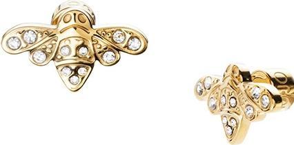 Liu Jo Beautiful Gold Plated Earrings Bees Teen LJ1889