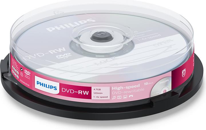 Produktbild Philips 1x10 DVD-RW 4,7GB 4x SP (10 x)