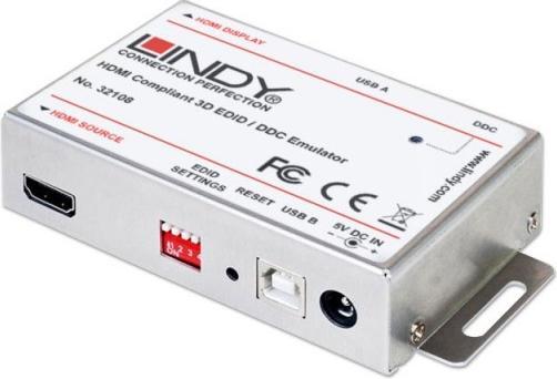 Immagine prodotto Lindy Emulatore EDID/DDC per HDMI. Clona ed emula i dati DDC, supporta HDCP e 3D.