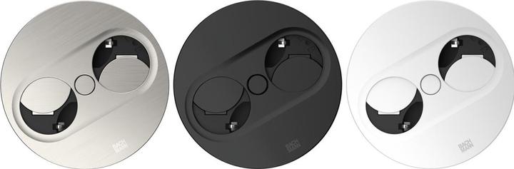 Actual product image Bachmann Einbausteckd. TWIST rund Edelstahl 2xCH