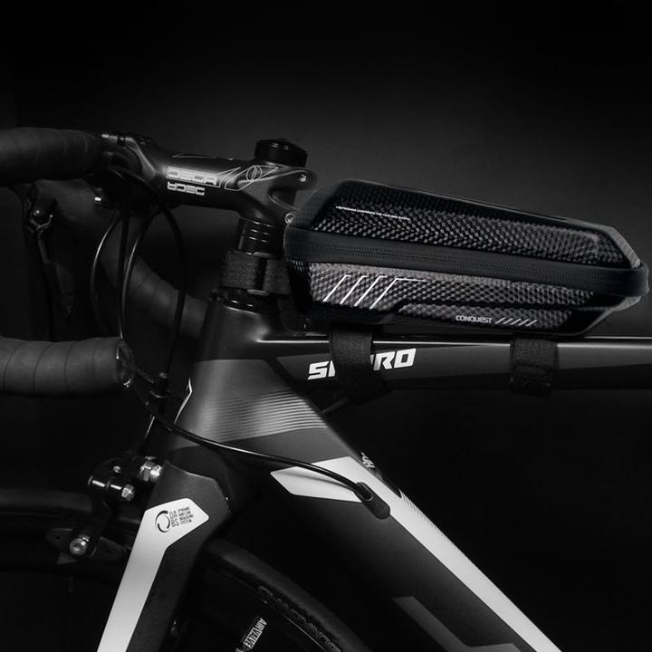 Actual product image Wildman Bicycle accessory traveling bag for bike frame with zipper 1L E5S black (1 l, Frame bag)