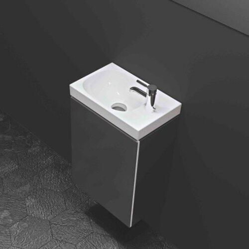 Produktbild Geberit Handwaschbecken Acanto asymetrisch 40 cm rechts ohne berlauf wei Keratec 500635 (250 mm, 400 mm)