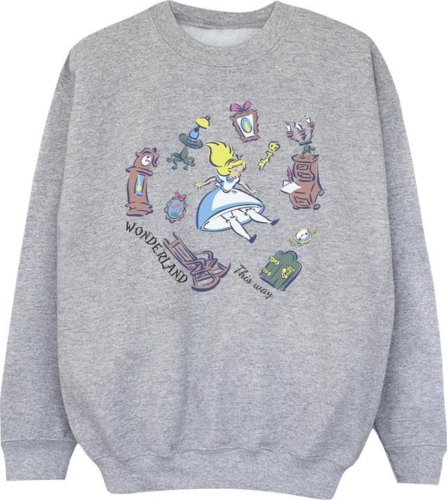 Disney Mädchen Alice im Wunderland Falling Sweatshirt