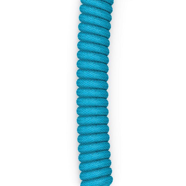 Produktbild Glorious PC Gaming Race Coiled Cable Electric Blue, USB-C auf USB-A Spiralkabel