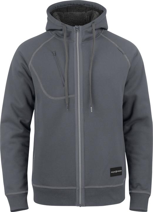 Projob Dickere Kapuzen Sweatshirt Jacke mit Kontrastnähten