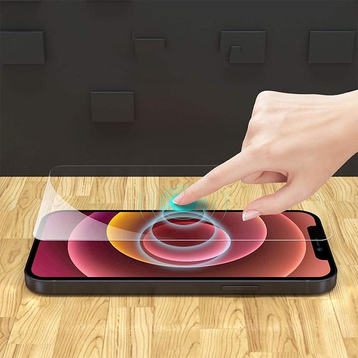 Actual product image Apfelkiste - Panzer Glas Displayschutzfolie mit Montagerahmen (2er Set) (2 Piece, Apple iPhone 13 Pro Max)