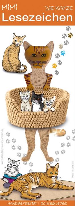 Produktbild Scandinavian Bookmarks Lesezeichen Katze, braun