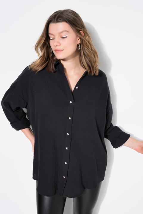 Produktbild Studio Untold Musselin Bluse, oversized, Hemdkragen, Langarm (46, 48)