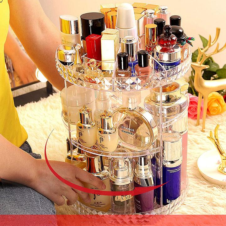 Produktbild Noya Acryl Beauty Make Up Organizer Aufbewahrungsbox - 360° Rotierend Transparent