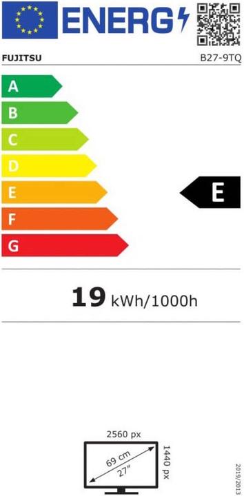 Energie-Label Fujitsu B27-9 TS (2560 x 1440 Pixel, 27")