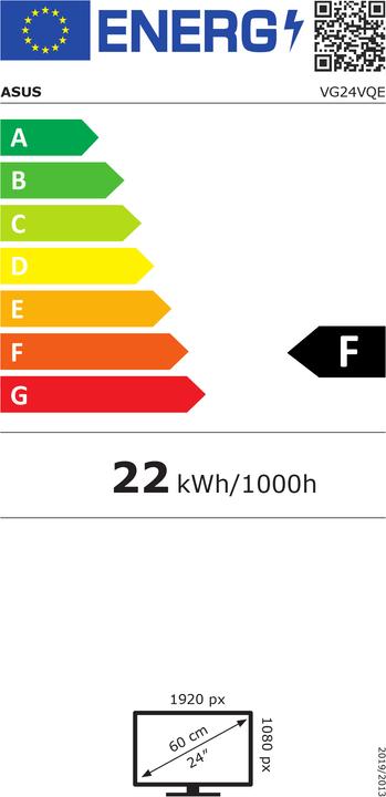 Label énergétique ASUS TUF VG24VQE (1920 x 1080 pixels, 23.60")