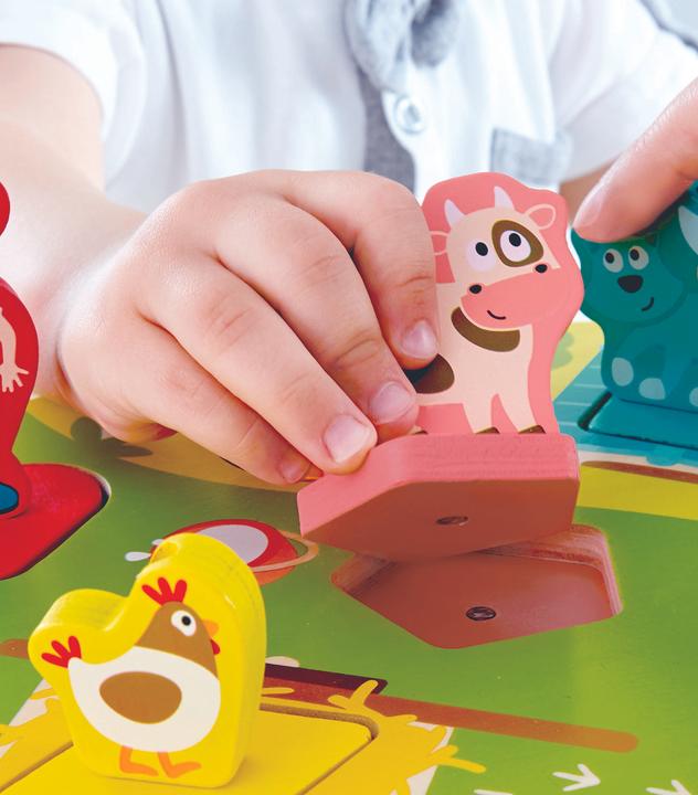 Actual product image Hape Farm noise puzzle (6 pieces)