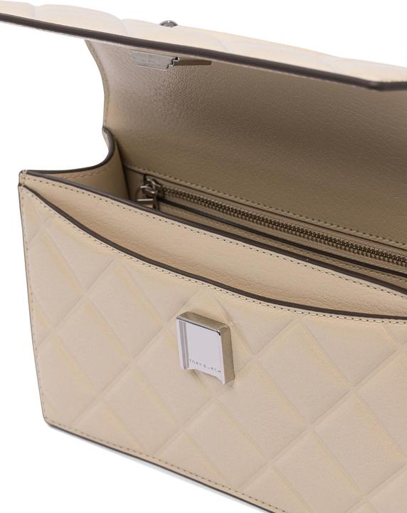 Actual product image Tory Burch fleming small leather crossbody bag color vanilla