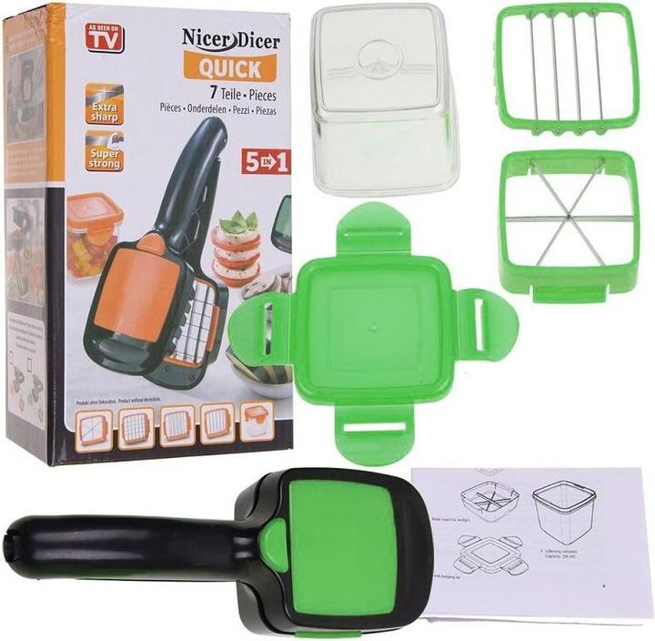 Produktbild JTI Nicer Dicer Quick - Multifunktionaler Gemüseschneider - Grün