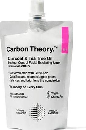 Immagine prodotto Carbon Theory Charcoal & Tea Tree Oil Breakout Control (scrub esfoliante per il viso) 125 ml (Esfoliazione, 125 ml)