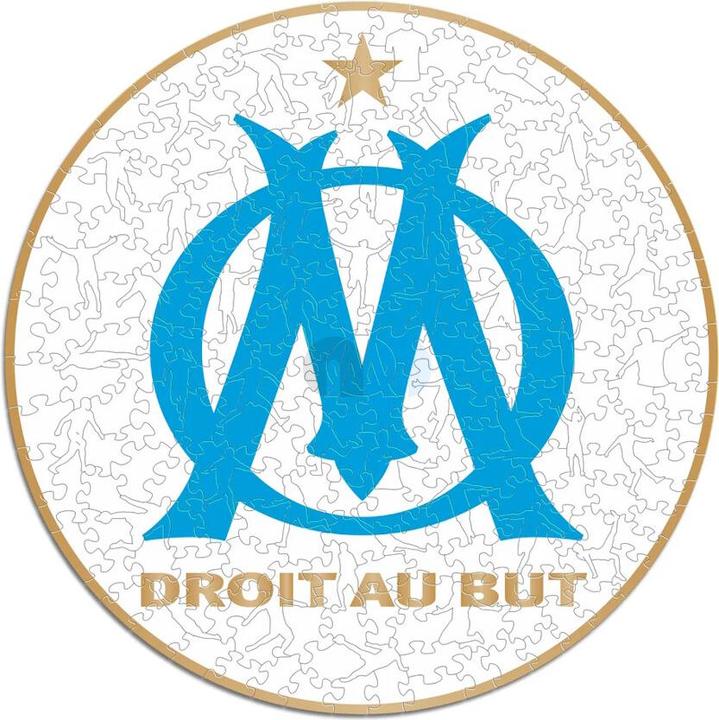 Actual product image Iconic Olympique Marseille - logo - wooden puzzle size M (270 pieces) (270 pieces)