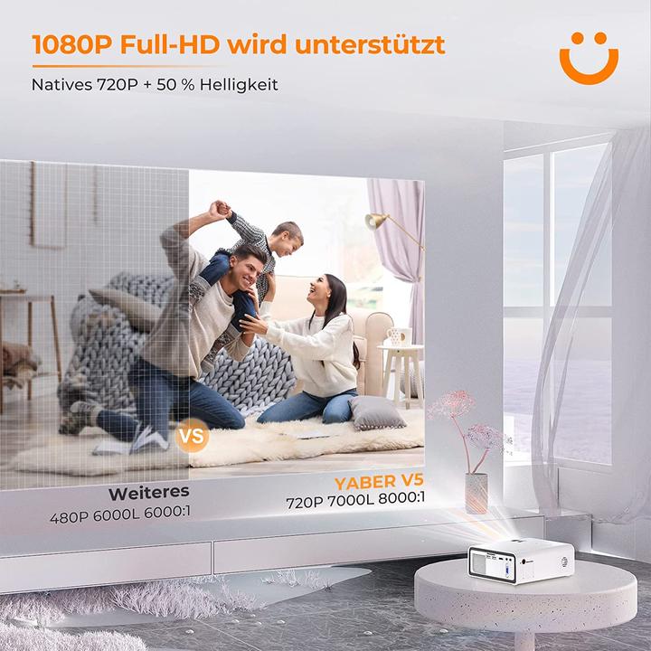 Image du produit Yaber Mini projecteur V5 (Full HD, 7000 lm)