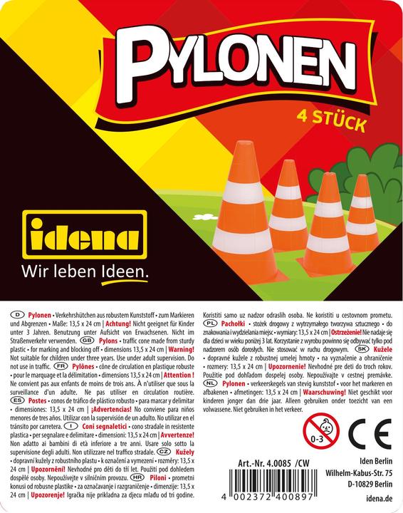 Actual product image Idena 40085 - Pylons, 4 pieces