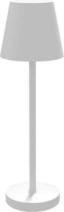 Swisshandel24 Tischlampe Aufladbar, USB, 3 Lichtfarben, Metall, Weiss (350 lm)