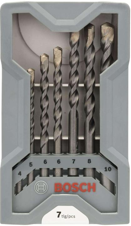Bosch Professional Zubehör Set di trapani per calcestruzzo CYL-3 (4 mm, 5 mm, 6 mm, 7 mm, 8 mm, 10 mm)