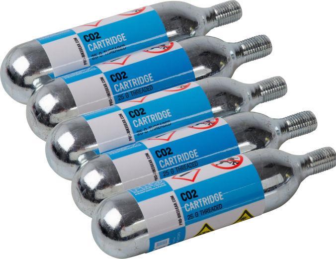 PRO Cartucce Co2 5 X 25gr Con Filettatura (Cartucce CO2 di ricambio)