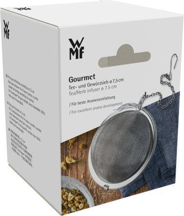 Productafbeelding WMF Theezeefje Theebol met Ketting Thee Ei Kruidenzeefje Kruiden Ei 5cm Gourmet Roestvrij Staal