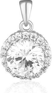 JVD Elegant silver pendant with zircons SVLP0620SH2BI00