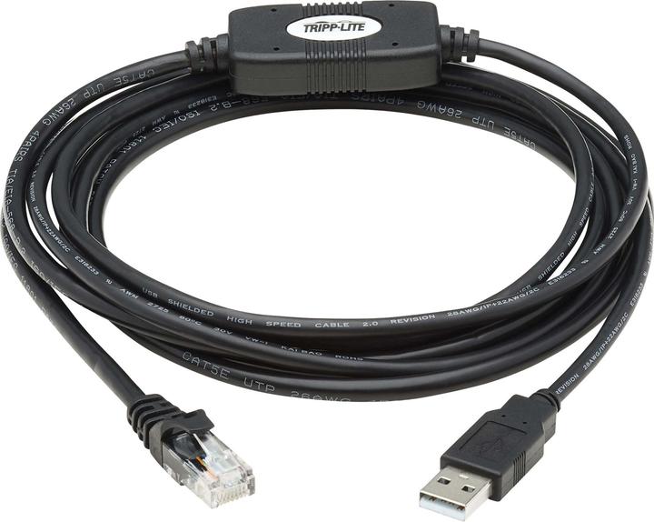 Image du produit Eaton USB-A to RJ45 Rollover Console Cable M/M - Cisco Compatible 250 Kbps 10ft. 3,05m Bla (3.05 m)