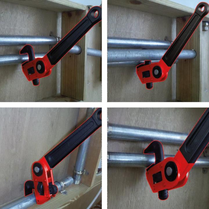 Actual product image KS Tools One-hand pipe wrench with adjustable head, length 250 mm, for pipe Ø 1.1/2" (250 mm)