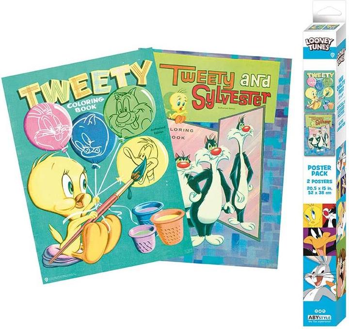Produktbild GB Eye Looney Tunes Set 2 Chibi Posters Tweety / Sylevester (52x38)