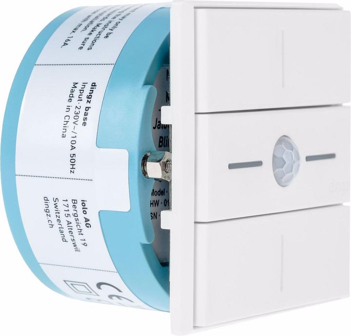 Actual product image Dingz WLAN switch set with motion detector (base + front)