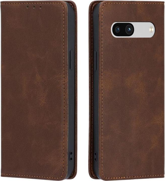 Cover-Discount Google Pixel 7a - Stand Flip Case Hülle braun (Google Pixel 7a)