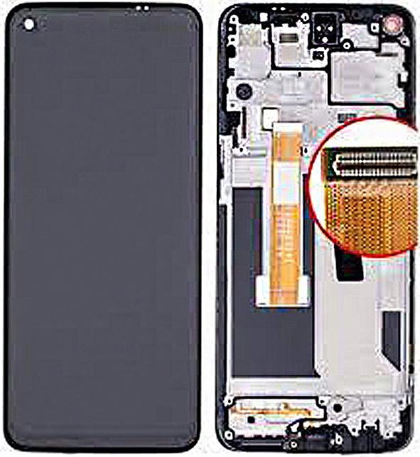 Actual product image OnePlus LCD + Touch + Frame for BE2029 North N10 5G - black