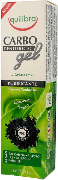 Image du produit Equilibra Carbo Gel Charcoal Toothpaste Pâte à dents à base de carbone activé 75Ml (75 ml)