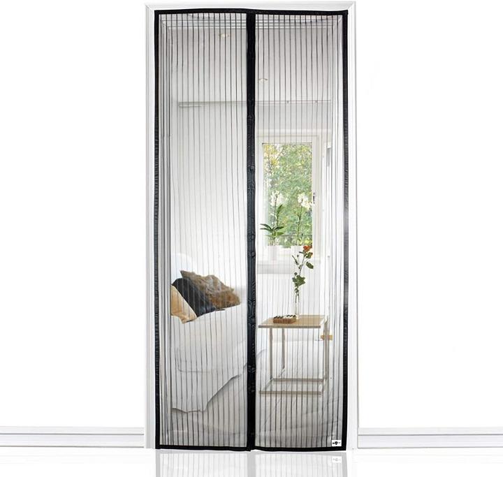 Produktbild Werkstein Magnetischer Tür Insektenschutz Fliegenvorhang Moskitonetz (150 x 220 cm)