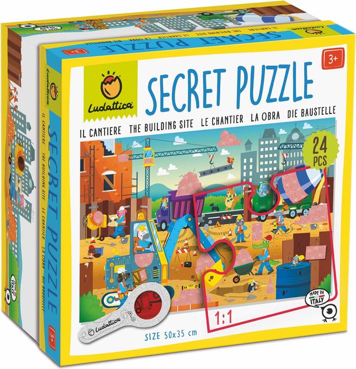 Image du produit Ludattica Puzzle secret - Chantier de construction (24 pièces) (24 pièces)