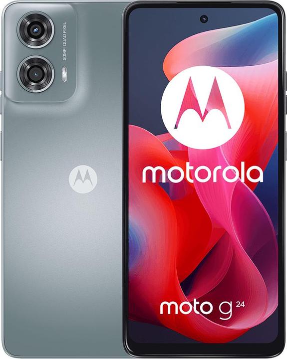 Actual product image Motorola MOTO G24 4+128GB DS 4G MATTE CHARCOAL OEM (128 GB, Charcoal Mat, 6.56", Dual SIM, 50 Mpx, 4G)
