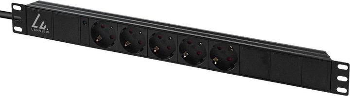 Immagine prodotto Lanview Ciabatta elettrica da 19" per montaggio a rack (5 x, CEE 7/3)