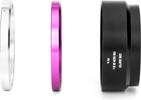 Immagine prodotto Nisi Tappo ad anello e adattatore per obiettivo per RICOH GR IIIx - Rosso rosa e argento