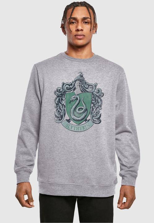 Actual product image Absolute Cult Harry Potter - Distressed Slytherin Crest Basic Crewneck - 115075 (M)