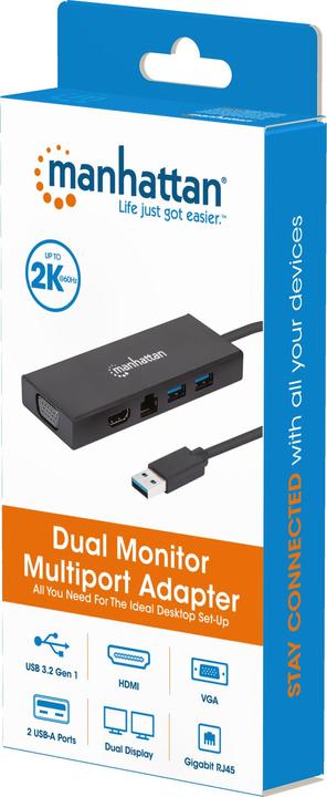 Immagine prodotto Manhattan USB 3.0 auf VGA/HDMI (USB-A, 5 Porti)