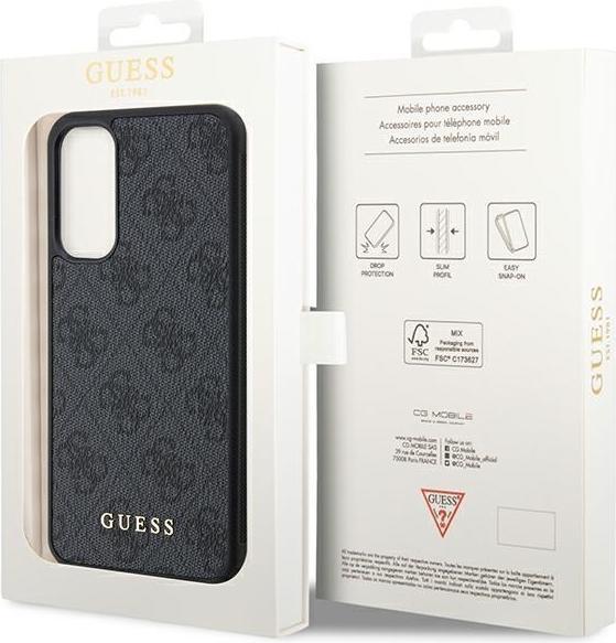 Produktbild Guess 4G Metal Gold Logo Case für A346B Samsung Galaxy A34 - grey (Samsung Galaxy A34 5G)
