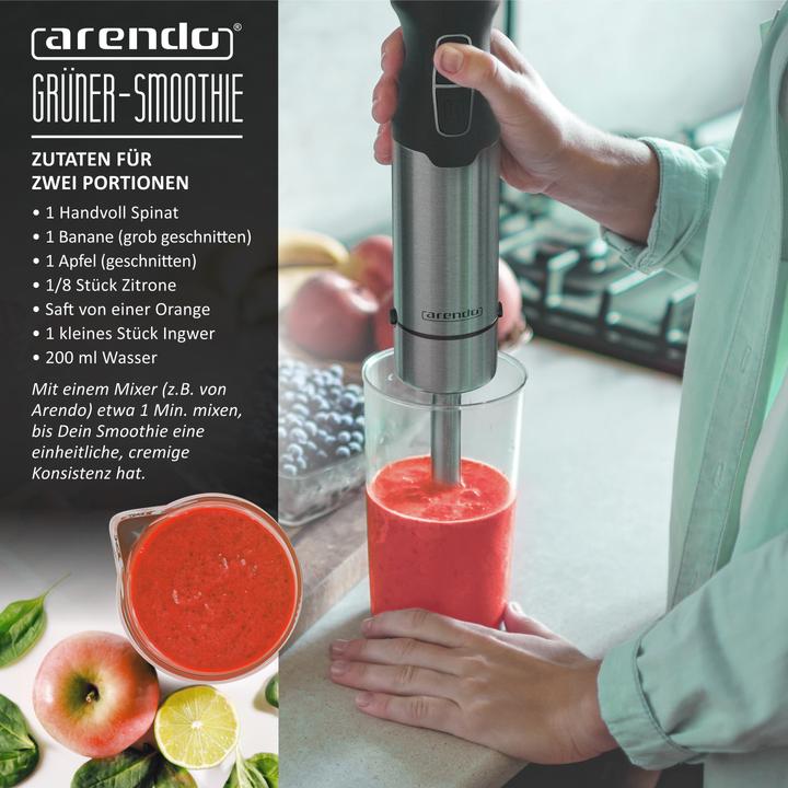 Produktbild Arendo Messbecher mit Deckel, 600ml, Klarsichtbecher, Mixbecher aus Kunststoff, für Stabmixer & Handmixer (900 ml)