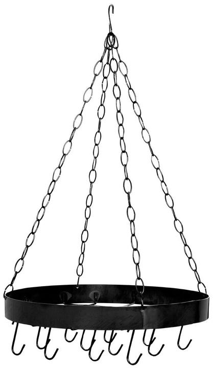 Produktbild Fifty five south Deckenhängeregal Round Black aus Edelstahl Ø 48/ H 70 cm