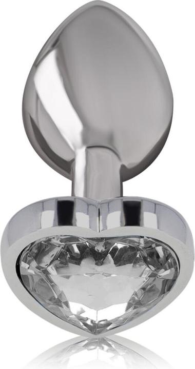 Produktbild Intense White Heart Aluminium Metall Anal Plug Grösse S