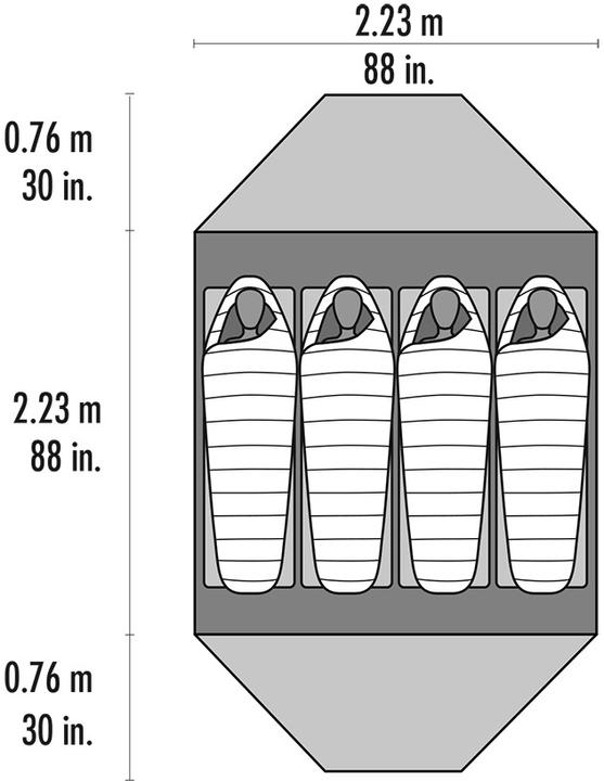 Actual product image Msr Elixir (Dome tent, 3.60 kg, 4 persons)