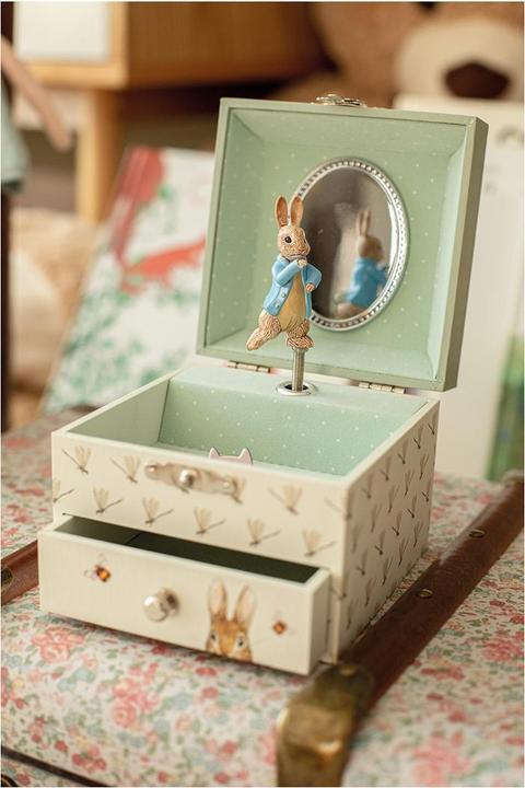 Actual product image Trousselier Music box with drawer Peter Rabbit