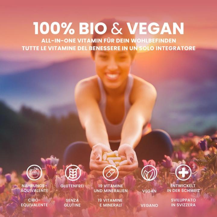 Produktbild Energybalance Bio Vitamin Nahrungsäquivalentes Multivitaminpräparat 500mg (60 Stück, Kapseln, 500 g)